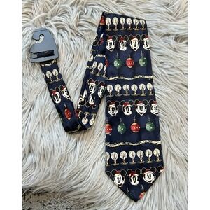 VTG‎ Mickey Unlimited Holiday Men's Holiday Silk Necktie Christmas Designed Tie